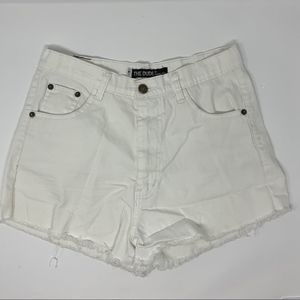 The Dude freedom style‎ white cutoff shorts large